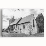 Landscape painting of architectural domes in muted black and gray, printed on stretched canvas, ideal for bedroom wall art.