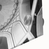 Large abstract wall art featuring overlapping geometric domes in muted earth tones on acrylic glass.