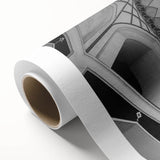 Art deco poster featuring architectural domes in muted gold and white, rolled canvas, ideal for nursery wall art.