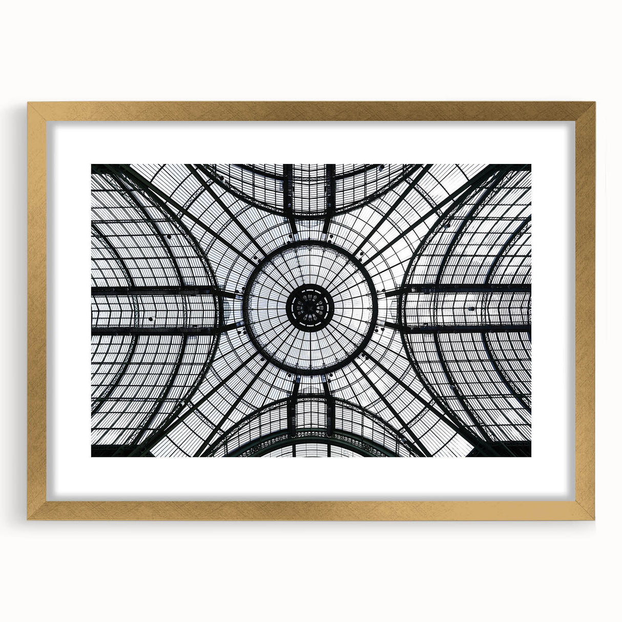 Extra large abstract art print featuring textured domes in muted gold, ideal for living room decor, framed with mat.