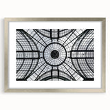 Textured art featuring abstract domes in muted gray, ideal for modern bedroom ambiance, silver-framed with mat.