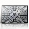 Large abstract wall art featuring black and gray domes in a mid-century modernist style on framed acrylic.