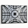 Black and white framed canvas of vintage-style domes design, ideal for bedroom wall decor.