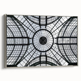 Framed canvas featuring a landscape art painting with colorful domes, ideal for adding a vintage touch to a living room.