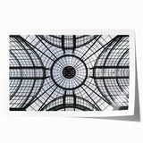 Extra large rolled print featuring a collection of architectural domes in muted beige and brown tones.