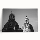 Black and white photo of architectural domes, printed on large stretched canvas, suitable for kitchen wall art.