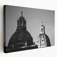 Large stretched canvas featuring a collection of architecture dome designs in muted earth tones.