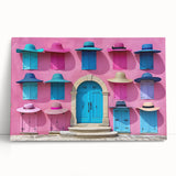 Large black and white photo of an ornate door on stretched canvas, ideal for kitchen wall art or bedroom ambiance.