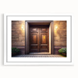 Extra large abstract art print featuring textured patterns in neutral tones, framed in white, ideal for living room decor.