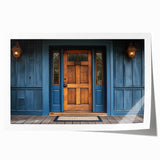 Extra large rolled print of a floral design on an ornate door, featuring muted earth tones, ideal for art wall dining room.