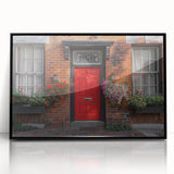 Large abstract wall art featuring a mid-century modernist design in muted earth tones on a framed acrylic panel.