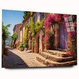 Large abstract wall art on acrylic glass showcasing a blend of muted gray and blue tones.