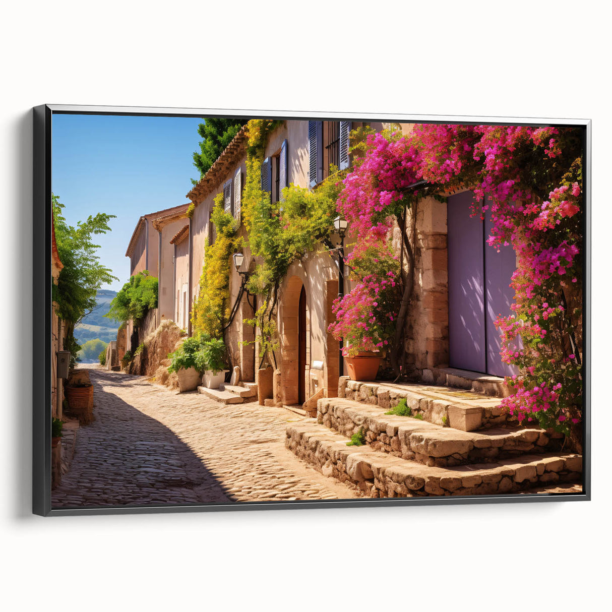 Black and white vintage poster art of an architectural door design on framed canvas, suitable for bedroom decor.