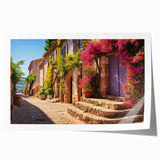 Extra large rolled print of a detailed floral door design in muted earth tones, ideal for art wall dining room.