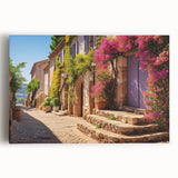 Black and white photo of a detailed door architecture on a large stretched canvas, suitable for kitchen wall art.