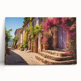 Black and white photo of an ornate door on a stretched canvas, suitable as large kitchen wall art or for bedroom decor.