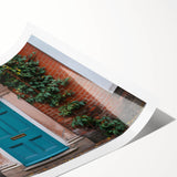 Extra large wall art featuring line art flowers in black on white, rolled print format.