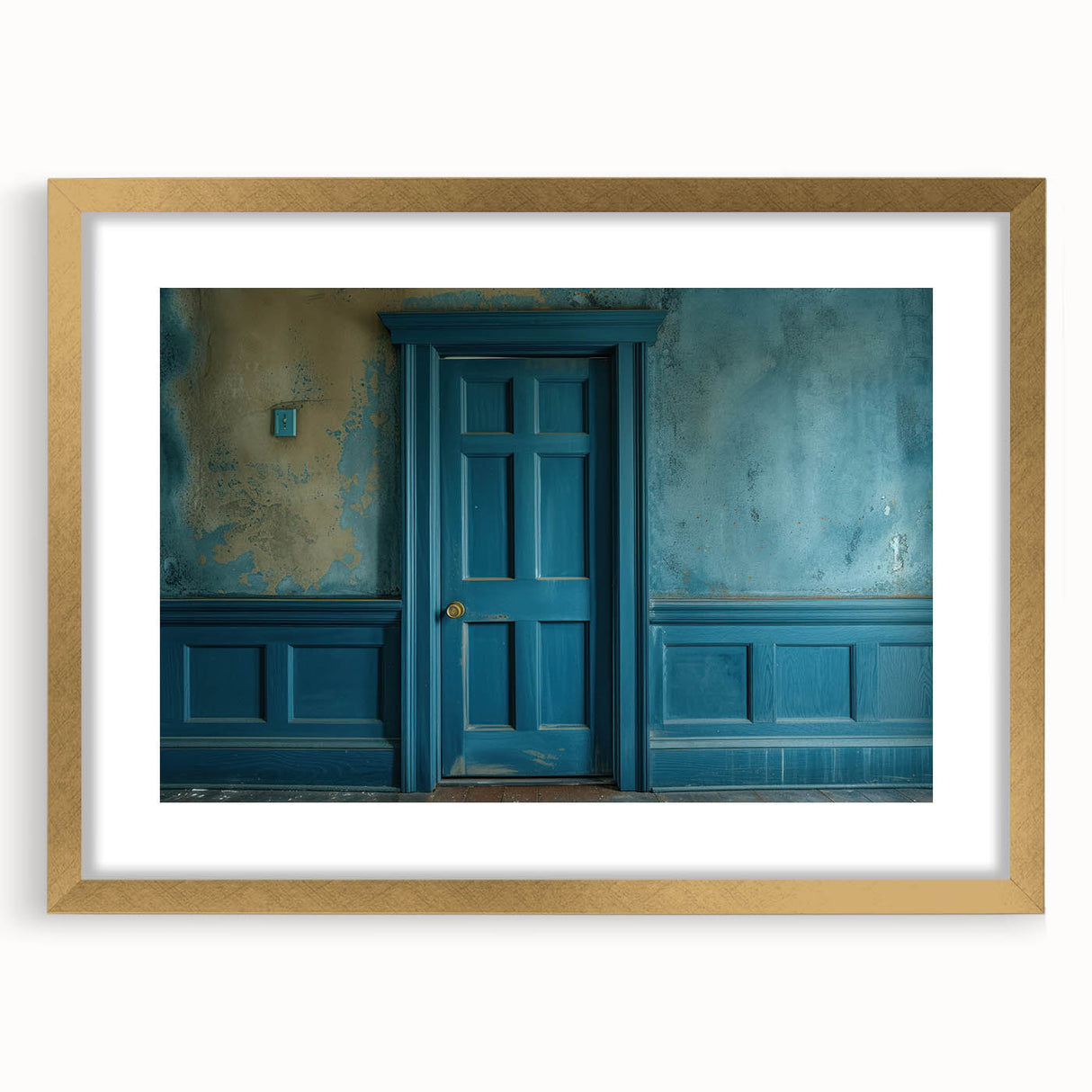 Textured abstract art print featuring earthy brown and beige tones on a framed canvas, suitable for bedroom decor.
