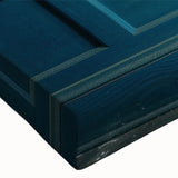 Black and white photograph of a detailed architectural door on stretched canvas, ideal for bedroom wall decor.