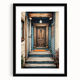 Extra large abstract art print featuring colorful, textured design on a black framed canvas, ideal for living room decor.