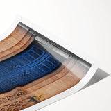 Extra large wall art featuring line art flowers in black on a white background, printed on rolled canvas.