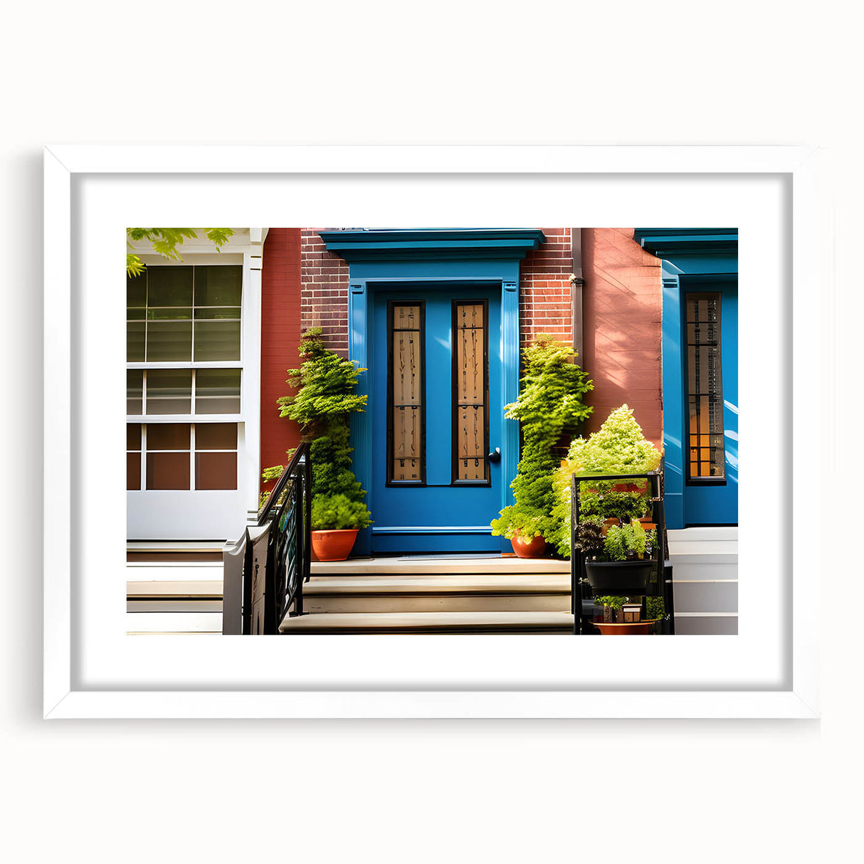 Extra large abstract art print featuring textured design in neutral tones, framed with a white mat.