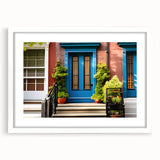 Extra large abstract art print featuring textured design in neutral tones, framed with a white mat.