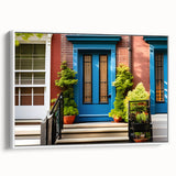 Framed canvas of a vintage-style black and white landscape painting, ideal for bedroom wall decor.