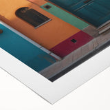 Art Deco poster featuring an ornate door design in muted gold and black, printed on rolled canvas.