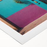 Art deco poster featuring a monochrome architectural door design on rolled canvas.