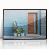 Large abstract wall art featuring a mid-century modernist style in black and white acrylic, ideal for modern art wall decor.