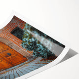 Extra large wall art featuring line art flowers in black on a white background, rolled print format.