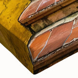 Black and white photo of an ornate door, printed on large stretched canvas, suitable for bedroom wall decor.