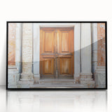 Large abstract wall art featuring geometric patterns in black and white, framed in acrylic.