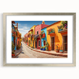 Abstract art print featuring geometric patterns in silver and gray tones on a framed poster.