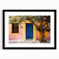 Extra large abstract art print featuring colorful, textured design on a framed black mat, ideal for living room decor.