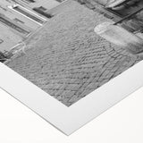 Art deco poster featuring an architectural fountain design in monochrome, printed on rolled canvas.