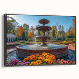 Black and white framed canvas of a vintage landscape painting, ideal for bedroom wall art.