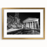 Extra large abstract art print featuring textured fountain design in gold tones, framed with mat.