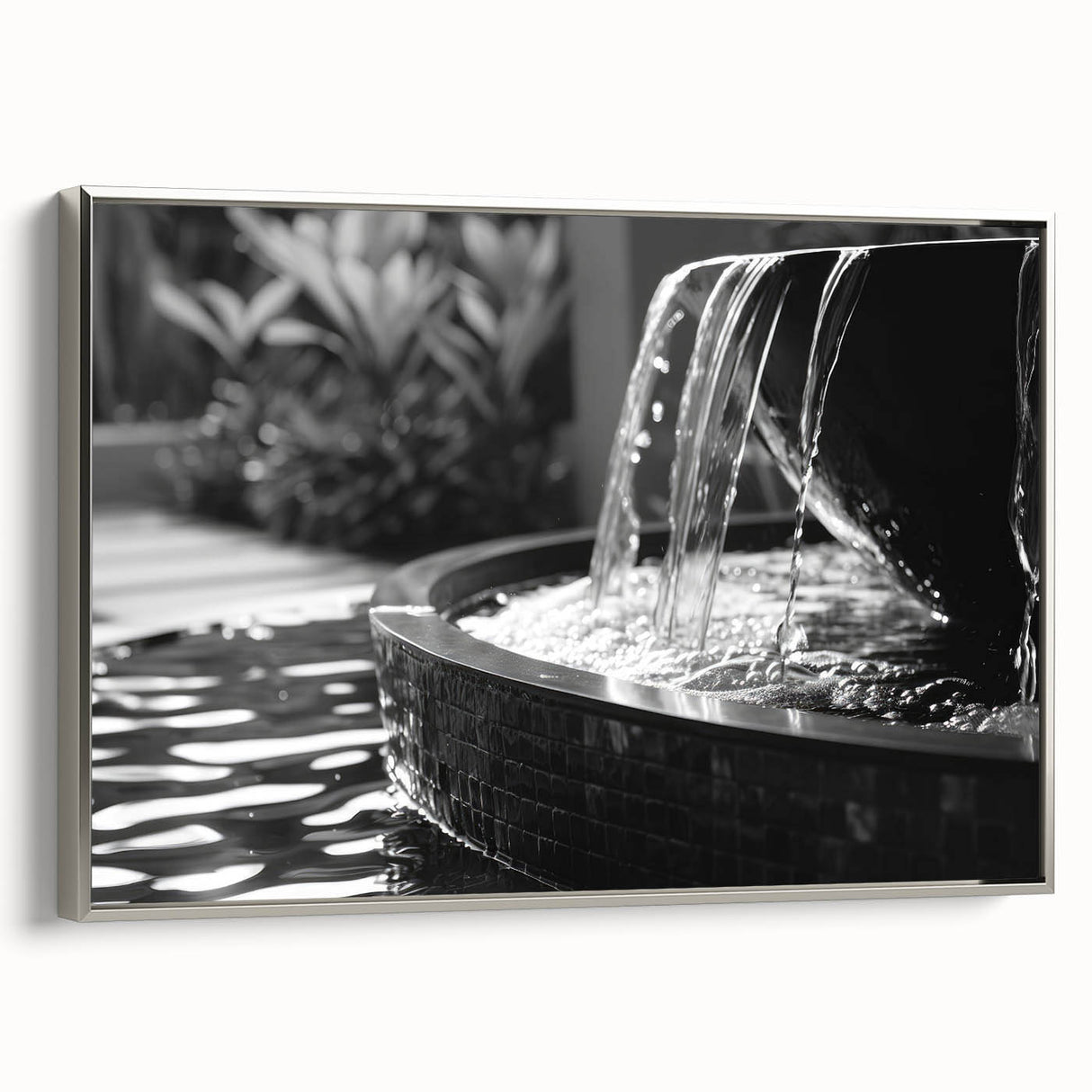 Framed canvas featuring a vintage poster of a black and colorful landscape art painting, ideal for enhancing office decor.
