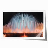 Extra large rolled print of a classical fountain design in muted earth tones, ideal for art wall dining room.