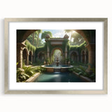 Textured abstract art print in neutral tones on a silver-framed mat, ideal for modern bedroom ambiance.