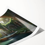 Extra large wall art featuring line art flowers in muted tones on rolled print, suitable for large living room decor.