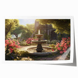 Extra large rolled print of a detailed floral design in pastel shades, ideal for dining room or bathroom wall art.