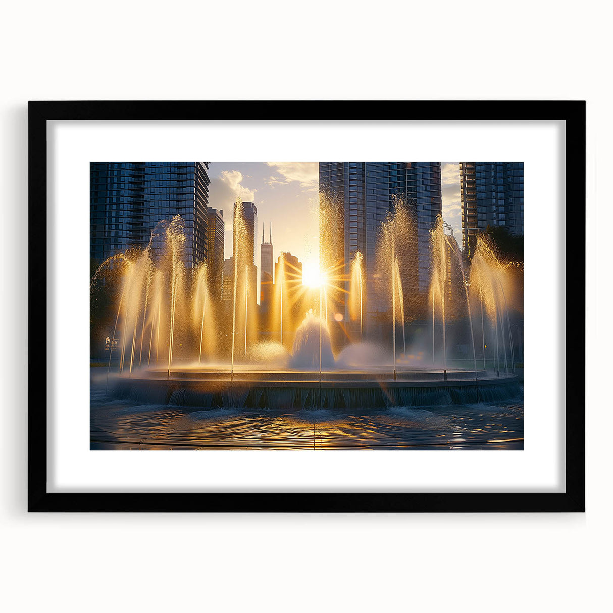 Extra large abstract art print featuring vibrant, colorful textures on a black framed canvas, ideal for living room decor.