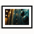 Extra large abstract art print featuring a textured mix of vibrant colors on a black framed canvas.