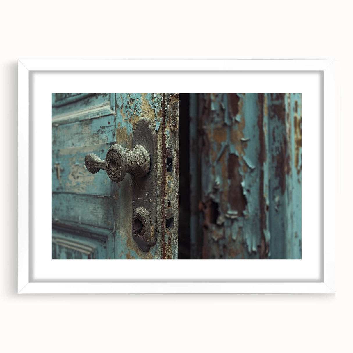 Extra large abstract art print with textured design in neutral tones, framed in white, suitable for living room decor.
