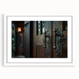 Extra large abstract art print featuring textured swirls in neutral tones, framed in white, ideal for living room decor.