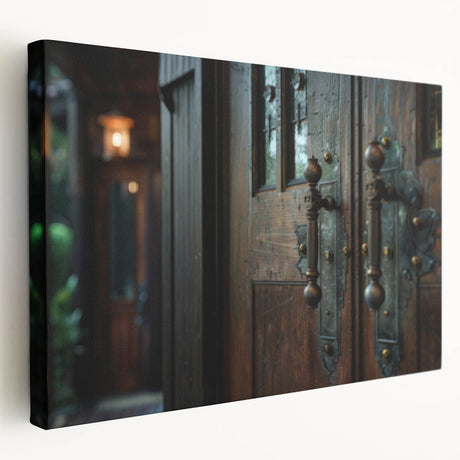 Large abstract cityscape on stretched canvas with cool gray and blue tones, ideal for kitchen wall art.