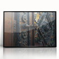 Large abstract wall art featuring geometric shapes in black and white, framed in acrylic, ideal for modern art wall decor.